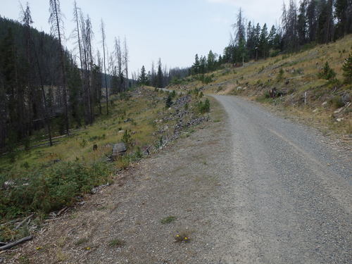 GDMBR: Gravel, gravel, gravel - It's difficult to pedal and keep traction.